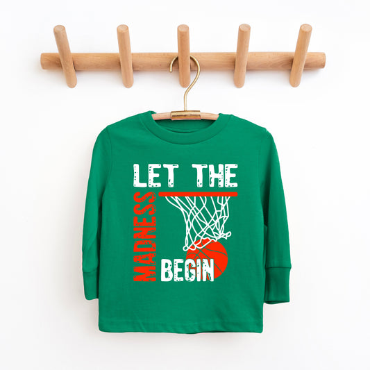 Let The Madness Begin | Youth Graphic Long Sleeve Tee