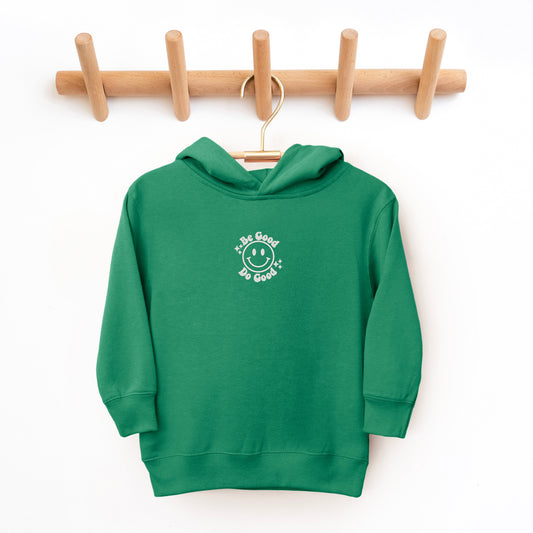 Embroidered Be Good Do Good Smiley Face | Toddler Graphic Hoodie