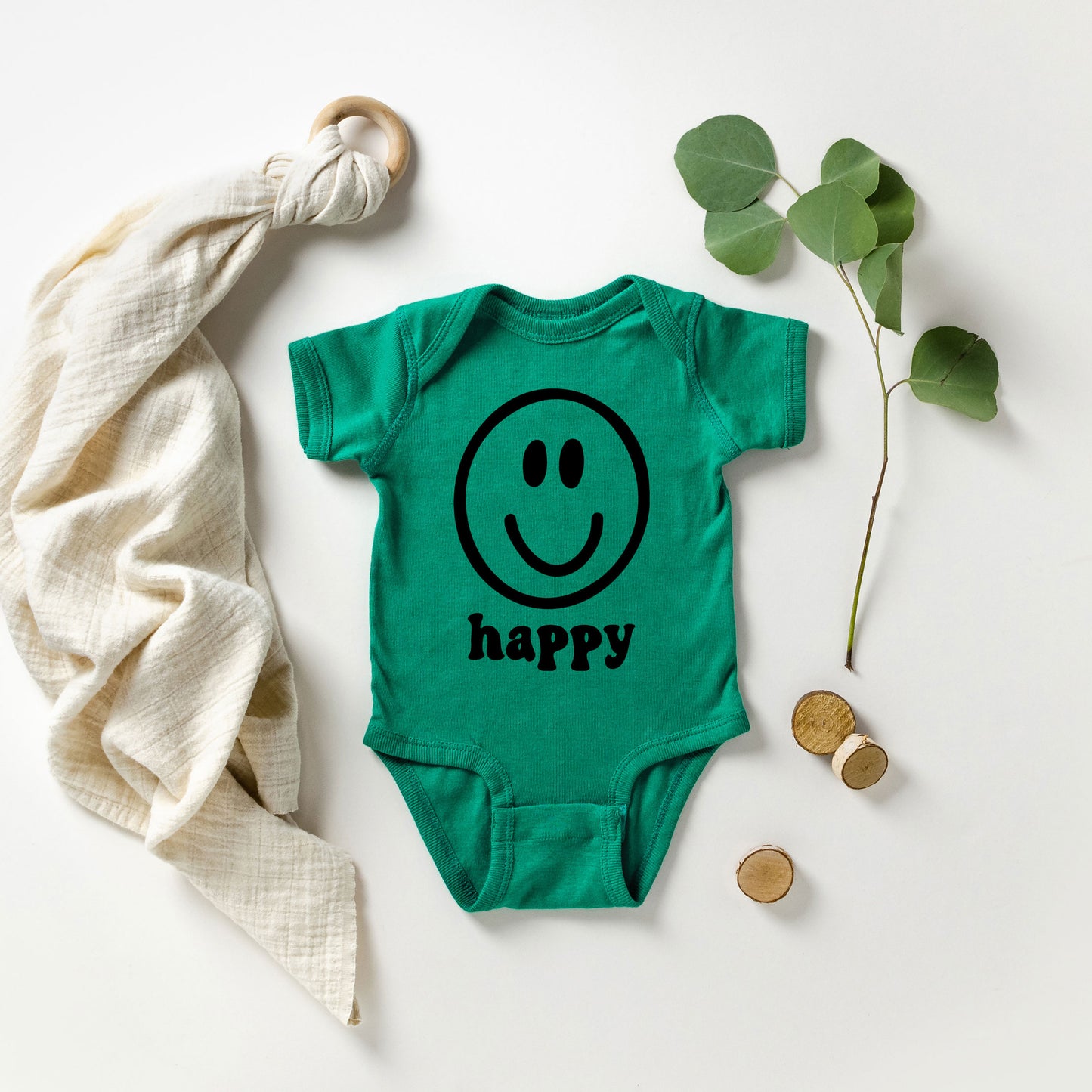 Happy Face | Baby Graphic Short Sleeve Onesie