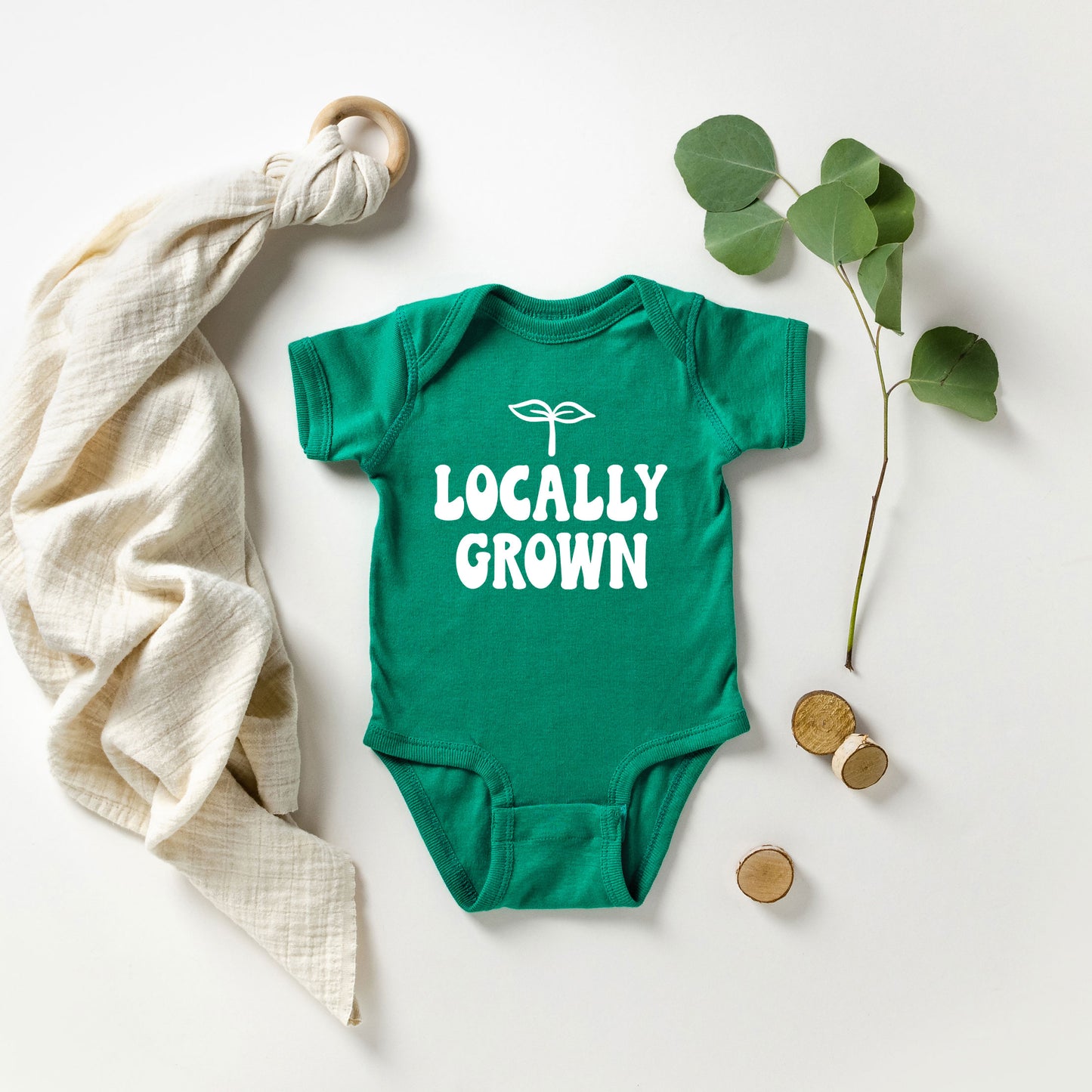 Locally Grown Kids | Baby Graphic Short Sleeve Onesie
