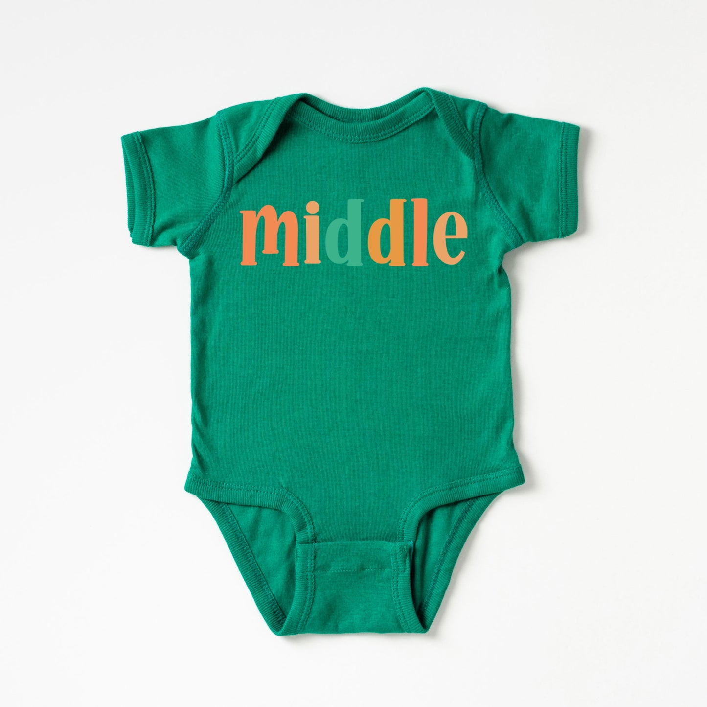 Middle Colorful | Baby Graphic Short Sleeve Onesie