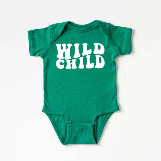 Wild Child Wavy | Baby Graphic Short Sleeve Onesie