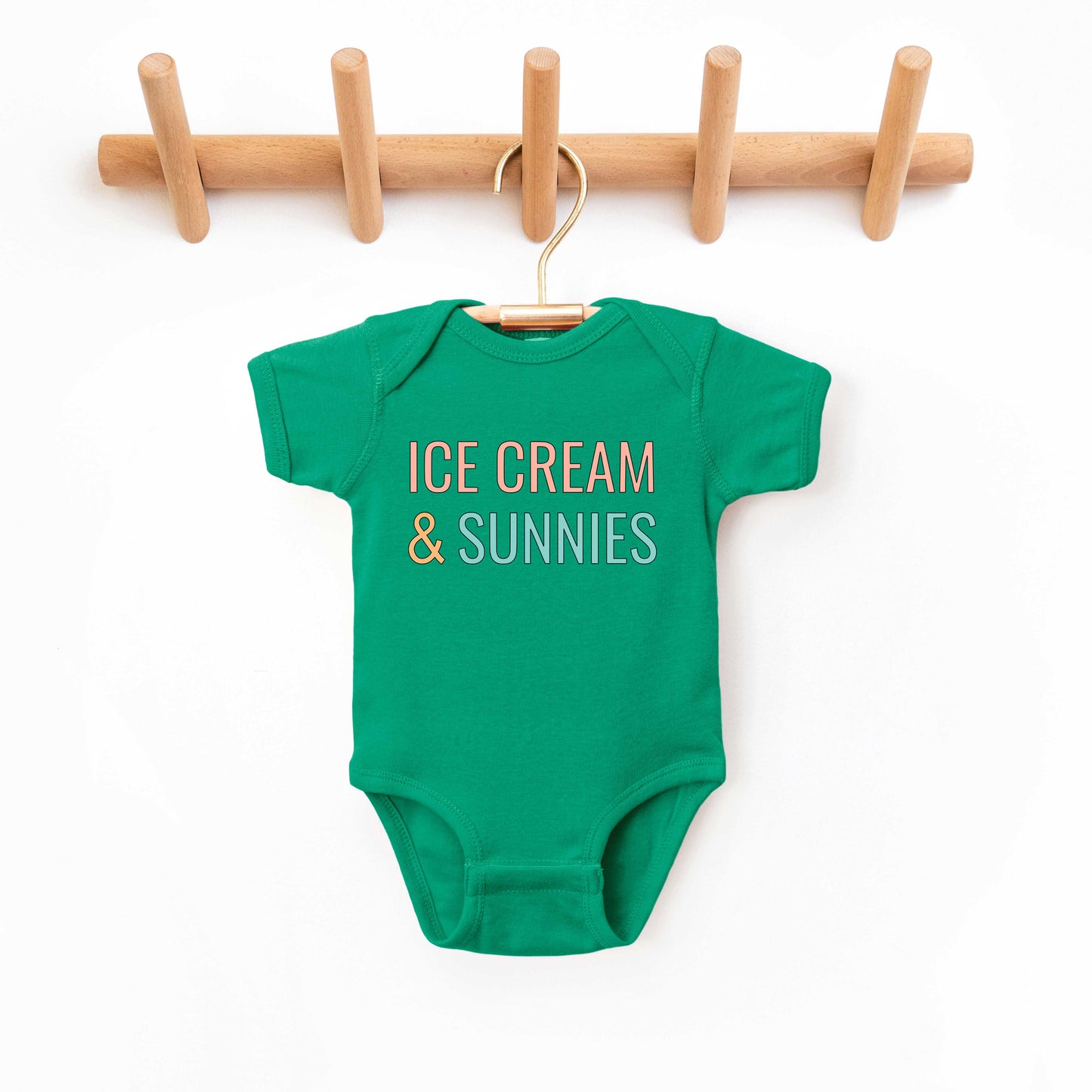 Ice Cream And Sunnies | Baby Graphic Short Sleeve Onesie