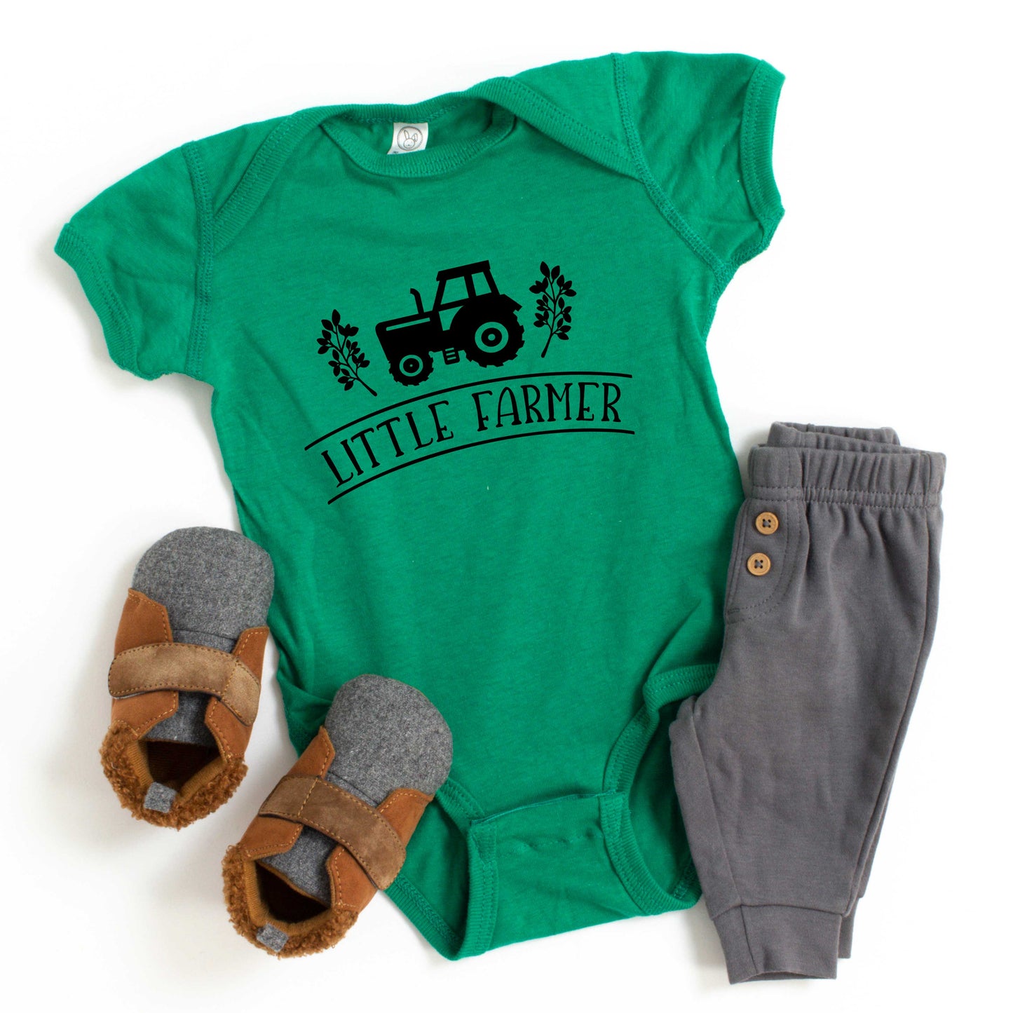 Little Farmer Tractor | Baby Graphic Short Sleeve Onesie