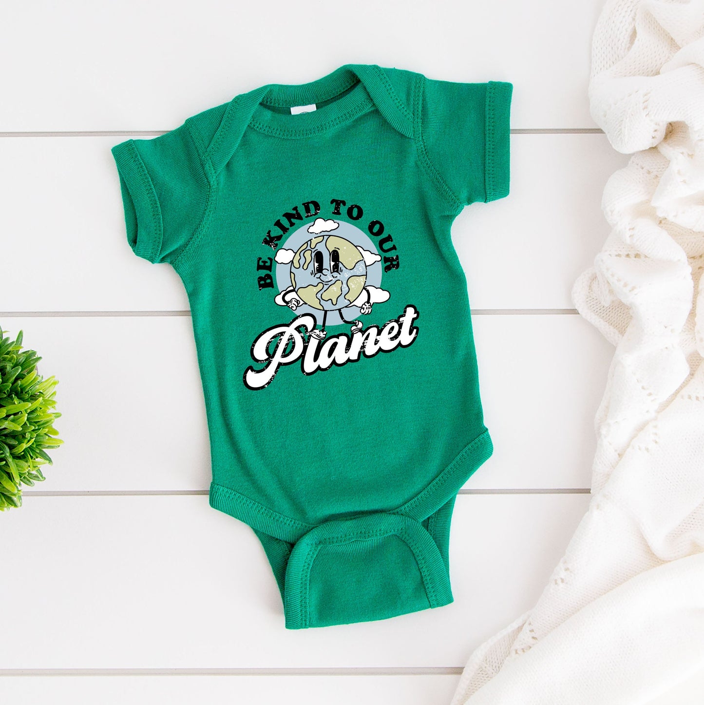 Be Kind To Our Planet | Baby Graphic Short Sleeve Onesie