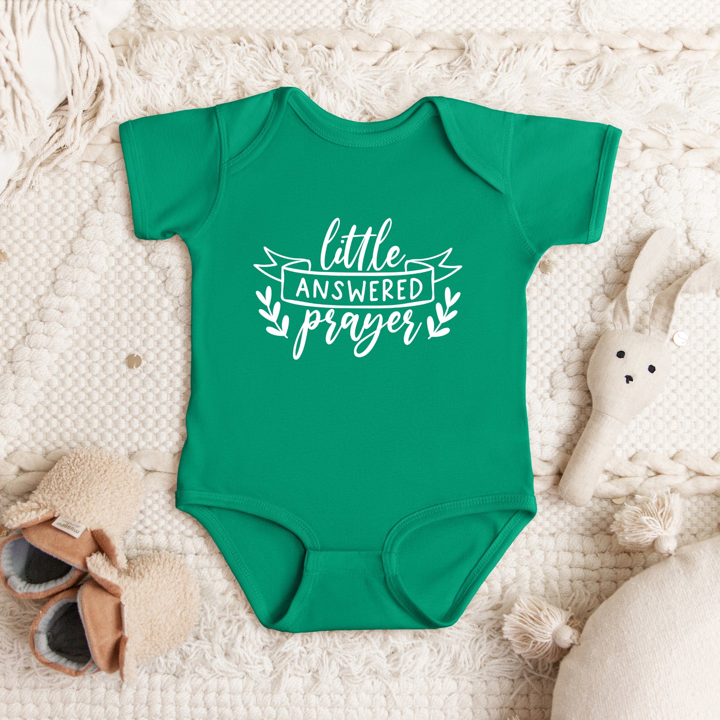 Little Answered Prayer | Baby Graphic Short Sleeve Onesie