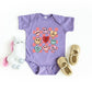 Candy Heart Smile Solid | Baby Graphic Short Sleeve Onesie
