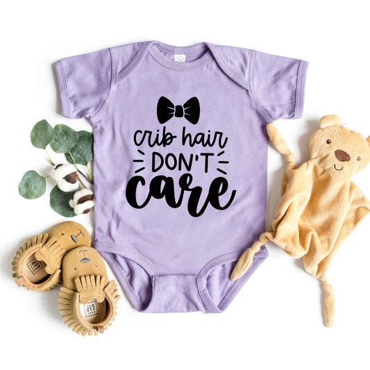 Crib Hair Don't Care | Baby Graphic Short Sleeve Onesie