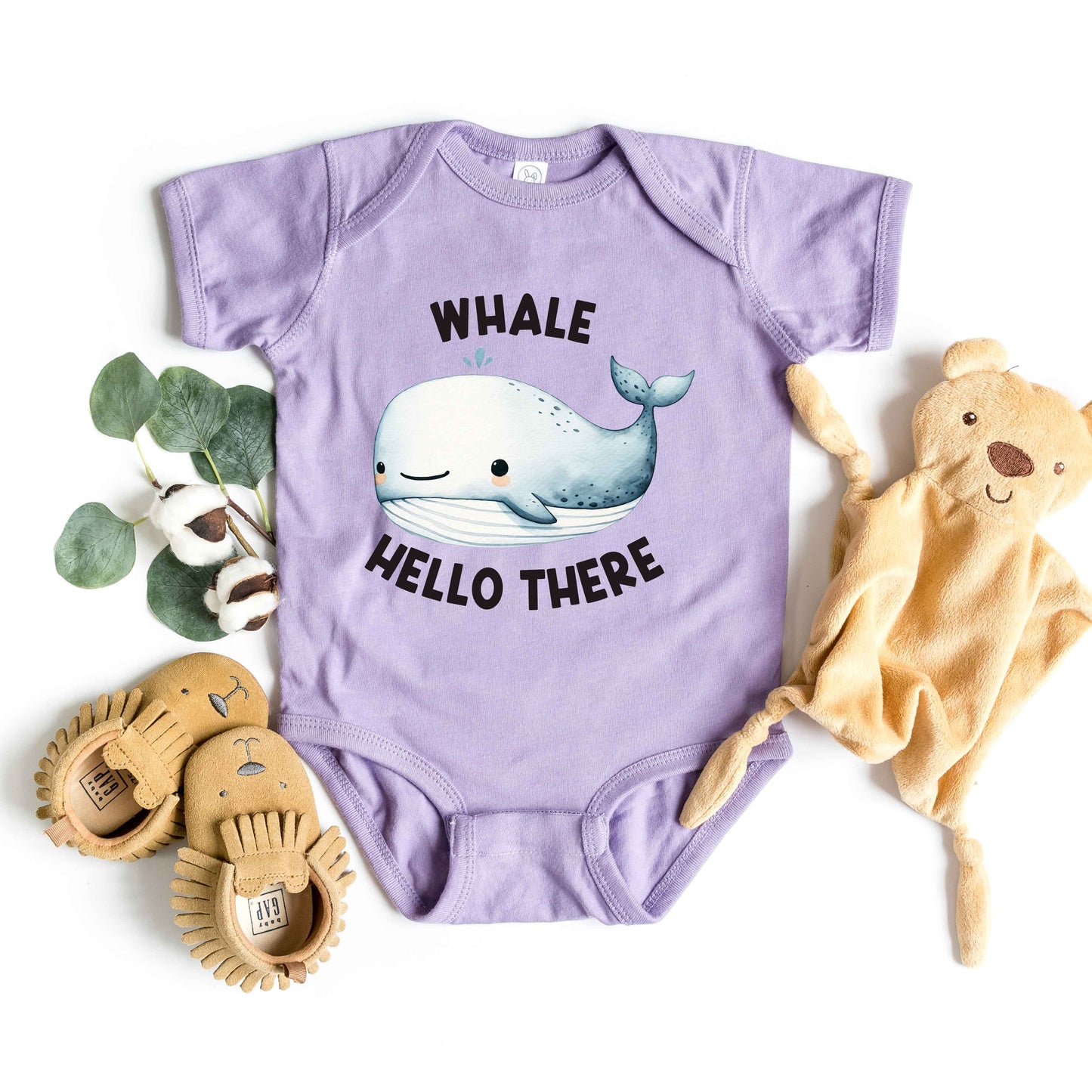 Whale Hello There | Baby Graphic Short Sleeve Onesie