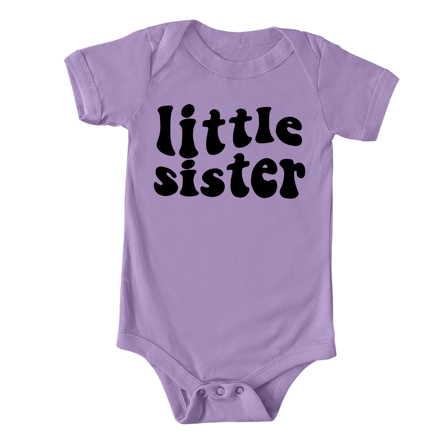 Little Sister Wavy | Baby Graphic Short Sleeve Onesie