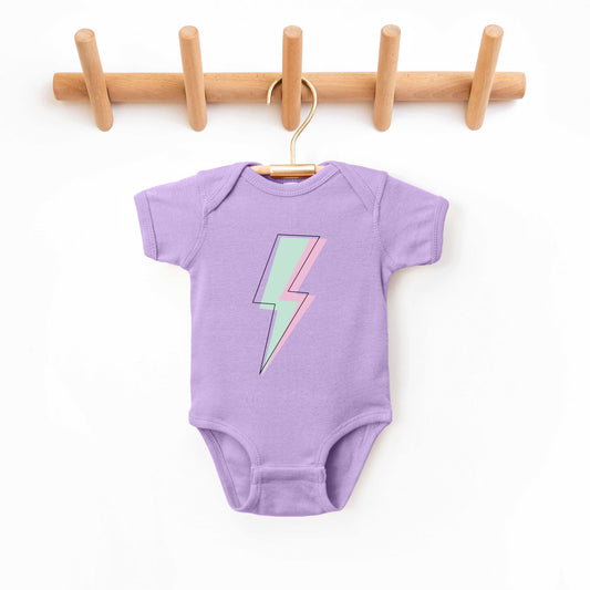 Layered Lightning Bolt | Baby Graphic Short Sleeve Onesie