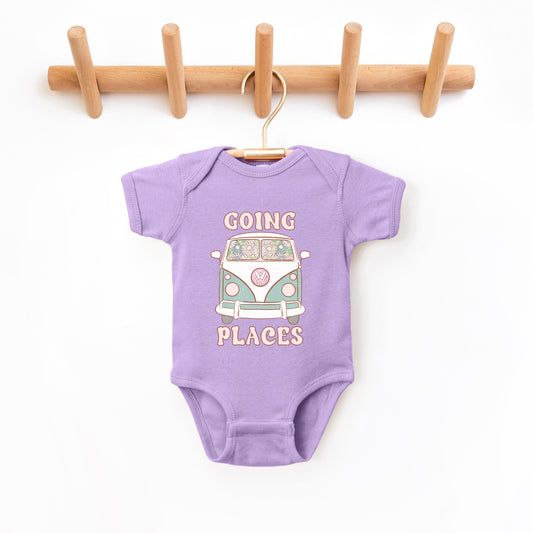 Going Places Van Colorful | Baby Graphic Short Sleeve Onesie