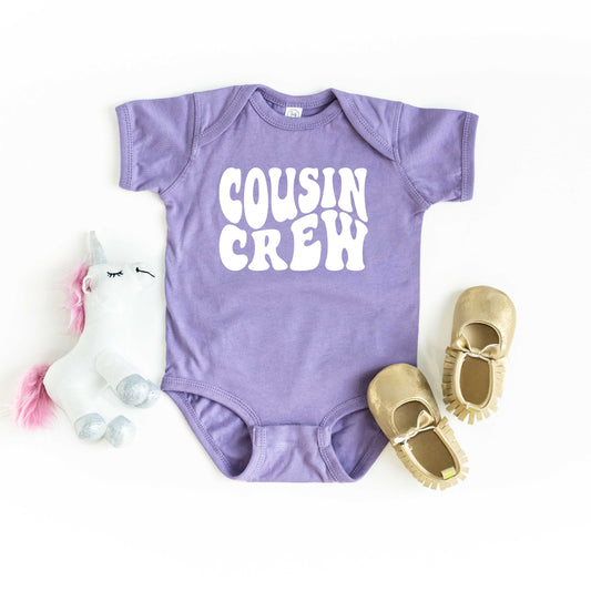 Cousin Crew Wavy | Baby Graphic Short Sleeve Onesie