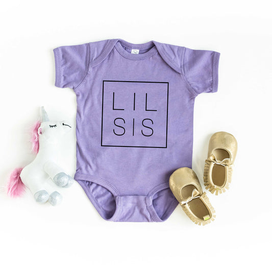 Lil Sis Square | Baby Graphic Short Sleeve Onesie