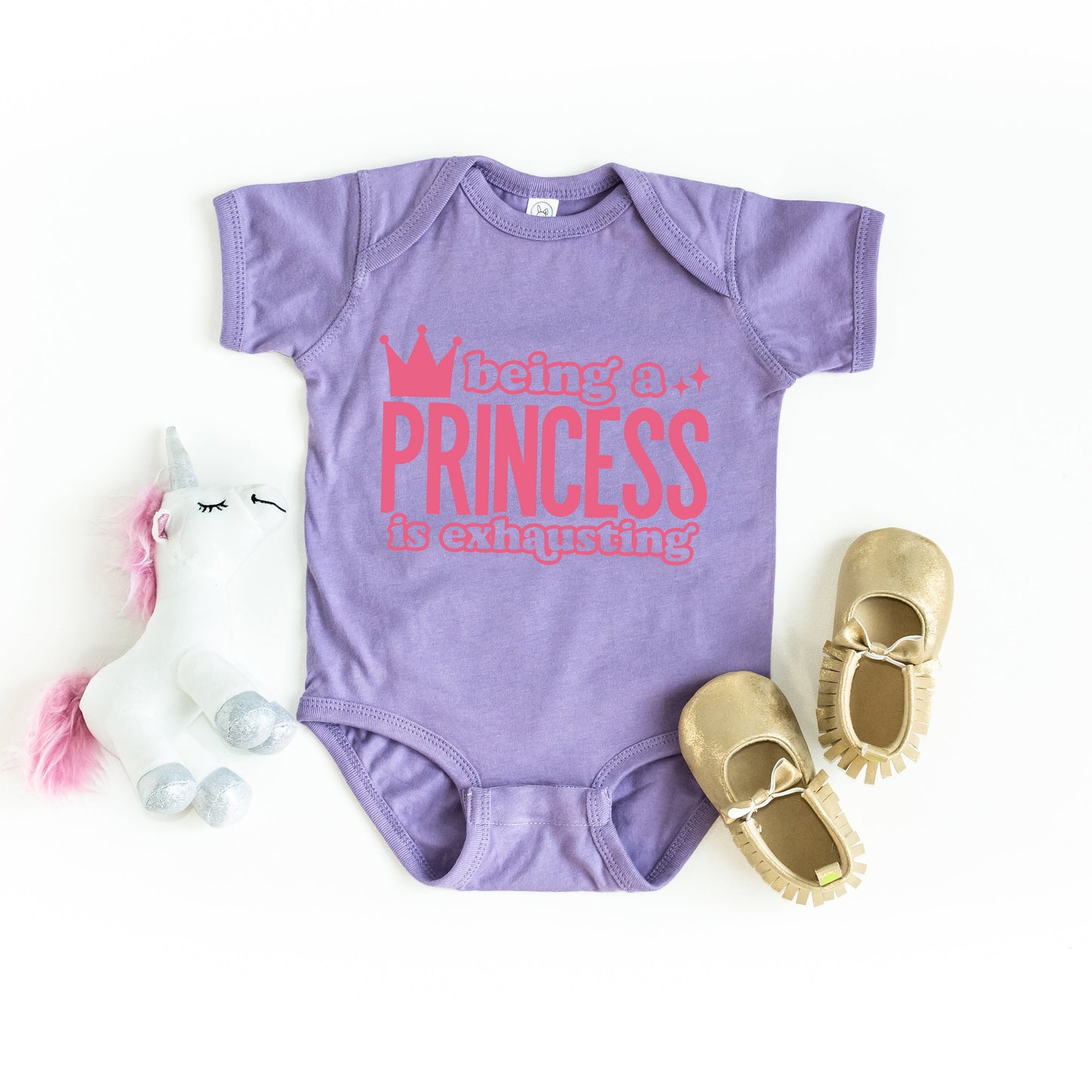 Being A Princess Is Exhausting | Baby Graphic Short Sleeve Onesie