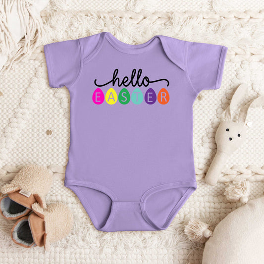 Hello Easter Eggs | Baby Graphic Short Sleeve Onesie