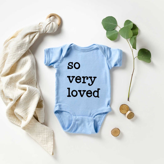 So Very Loved | Baby Graphic Short Sleeve Onesie