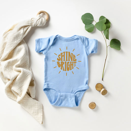 Shine Bright Sun | Baby Graphic Short Sleeve Onesie