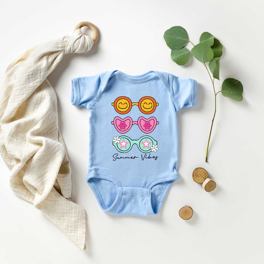 Sunnies Summer Vibes | Baby Graphic Short Sleeve Onesie