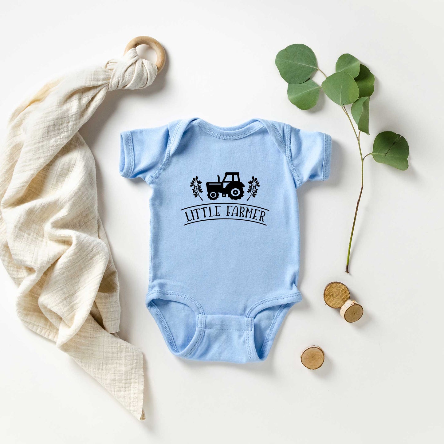 Little Farmer Tractor | Baby Graphic Short Sleeve Onesie