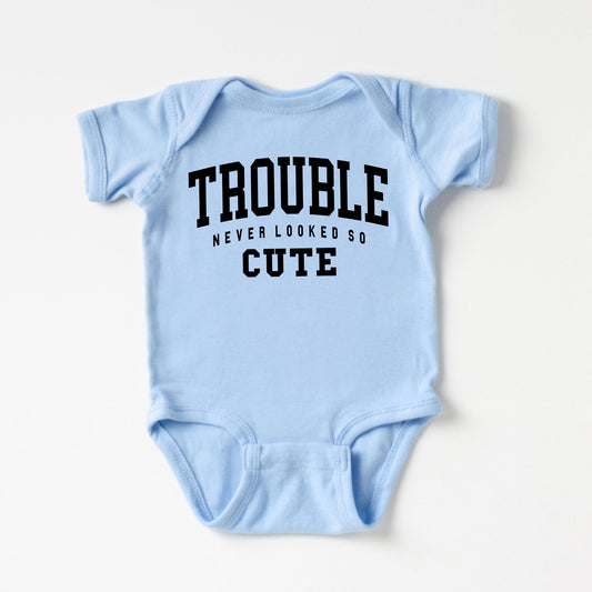 Trouble So Cute | Baby Graphic Short Sleeve Onesie