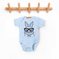 Bunny Face With Bowtie | Baby Graphic Short Sleeve Onesie