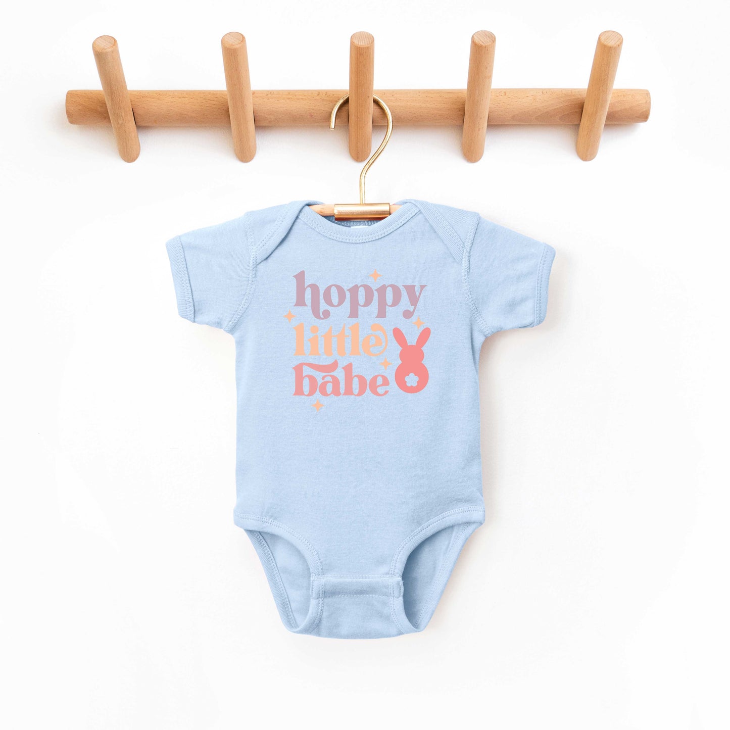Hoppy Little Babe | Baby Graphic Short Sleeve Onesie
