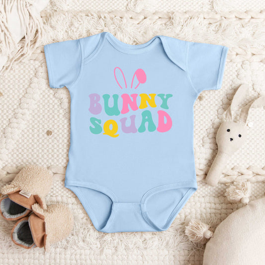 Bunny Squad Colorful | Baby Graphic Short Sleeve Onesie