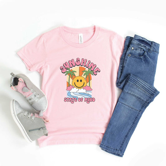 Sunshine State Of Mind Smiley | Toddler Graphic Short Sleeve Tee