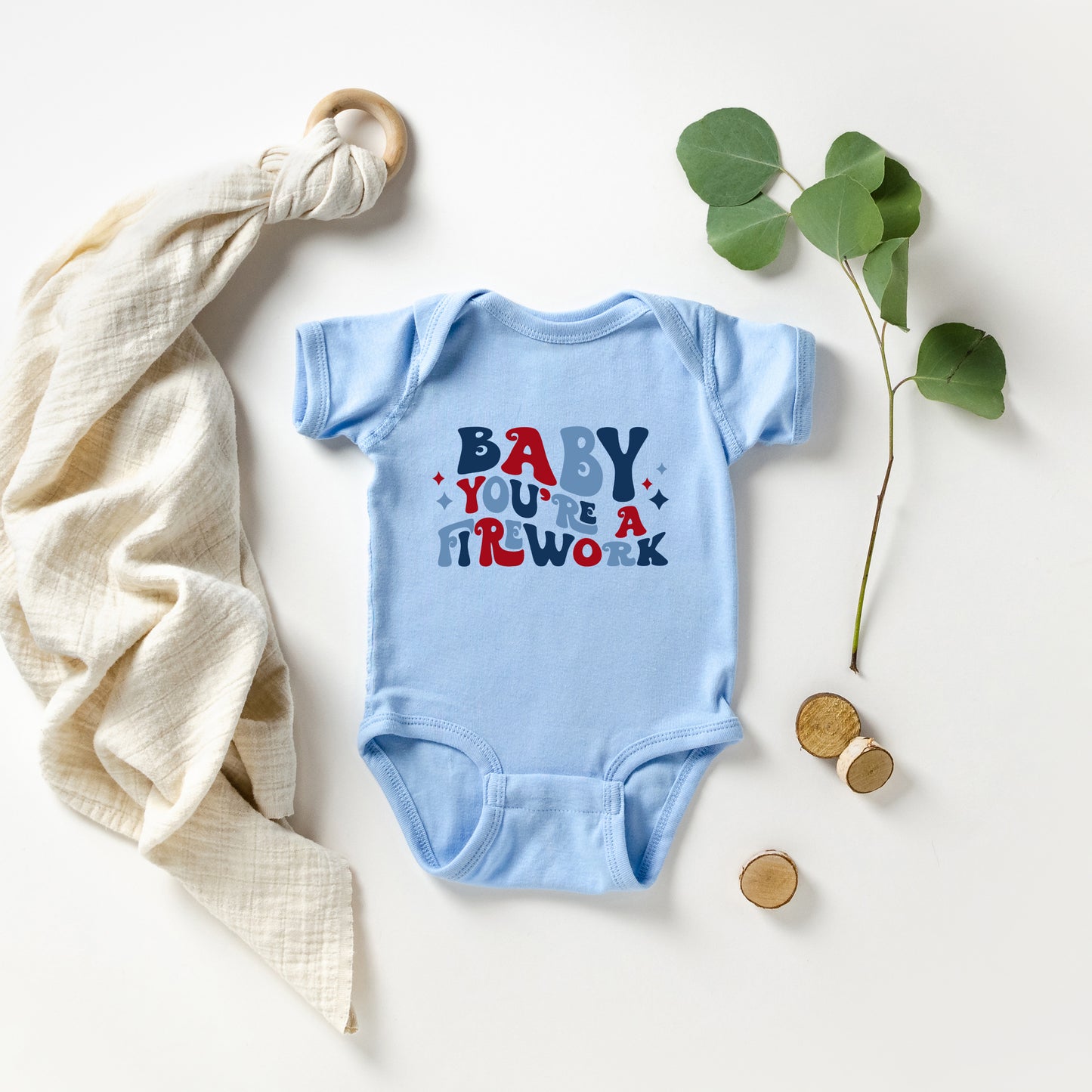Baby You're A Firework Retro | Baby Graphic Short Sleeve Onesie