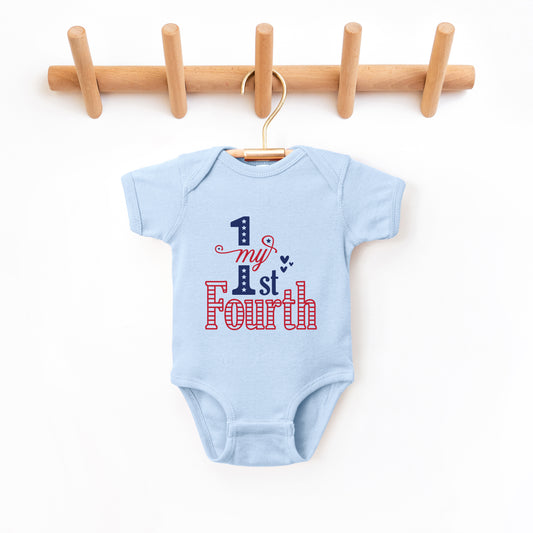 My First Fourth Of July Colorful | Baby Graphic Short Sleeve Onesie