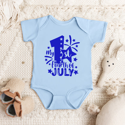 My 1st Fourth Of July | Baby Graphic Short Sleeve Onesie