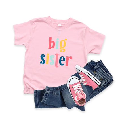 Big Sister Colorful | Toddler Graphic Short Sleeve Tee