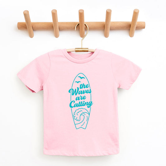 The Waves Are Calling Ocean Surf | Toddler Graphic Short Sleeve Tee