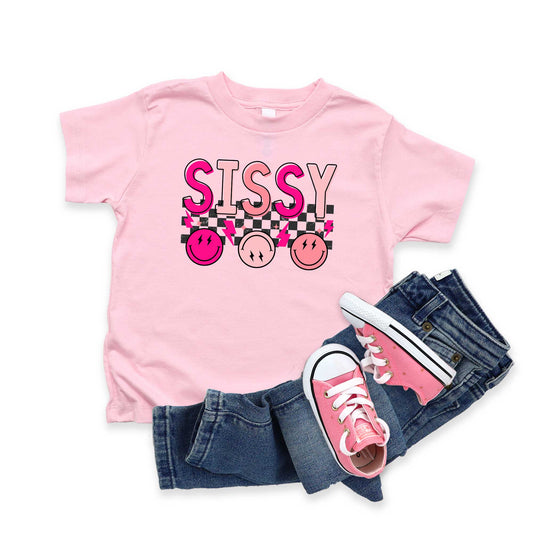 Sissy Checkered | Toddler Short Sleeve Crew Neck