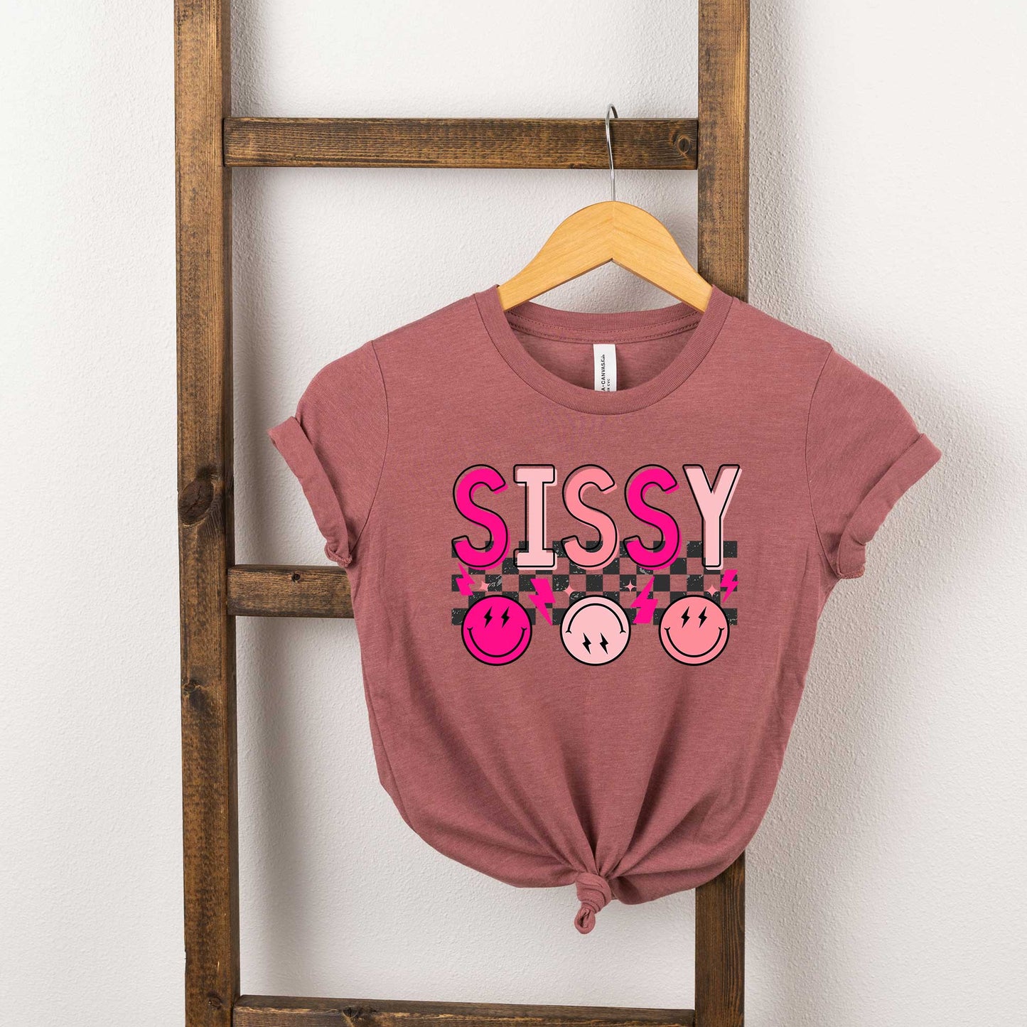 Sissy Checkered | Toddler Short Sleeve Crew Neck