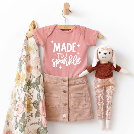 Made To Sparkle | Baby Graphic Short Sleeve Onesie