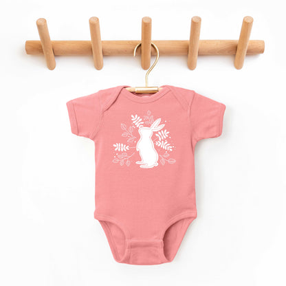 Floral Bunny | Baby Graphic Short Sleeve Onesie