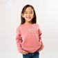 Embroidered Varsity Love Vibes | Youth Ultra-Soft Graphic Sweatshirt