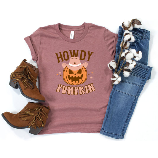 Howdy Pumpkin | Youth Graphic Short Sleeve Tee