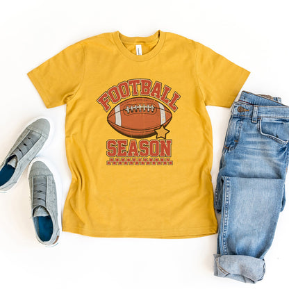 Football Season Star | Youth Graphic Short Sleeve Tee