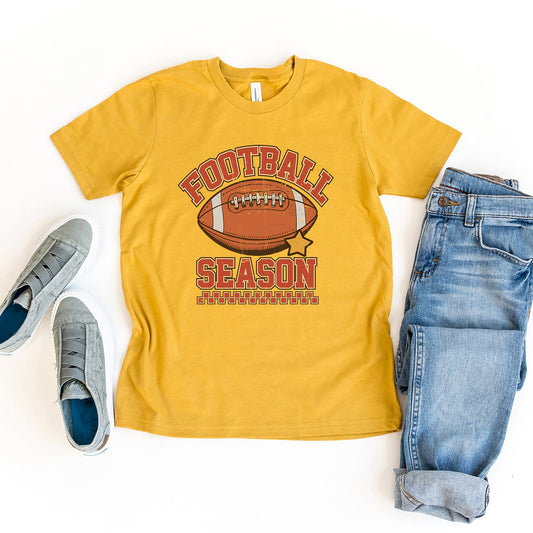 Football Season Star | Youth Graphic Short Sleeve Tee