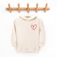 Embroidered Hand Drawn Heart | Toddler Graphic Hoodie