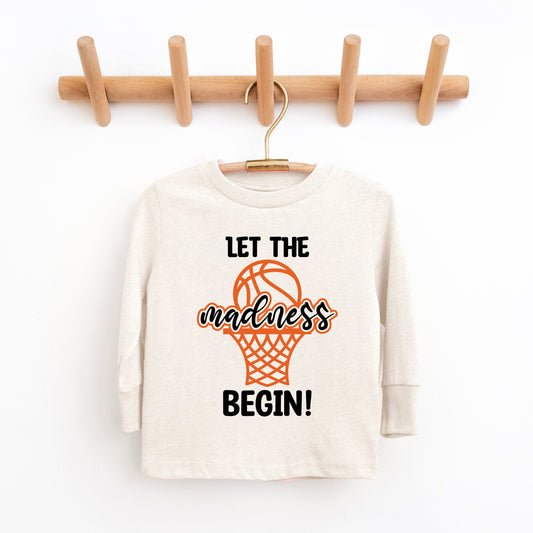 Basketball Madness Hoop | Toddler Graphic Long Sleeve Tee