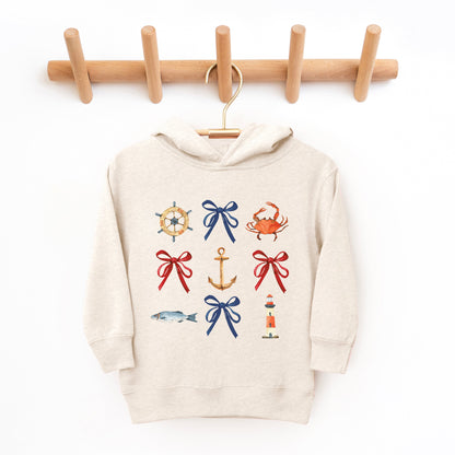 Coquette Nautical Collage | Toddler Graphic Hoodie