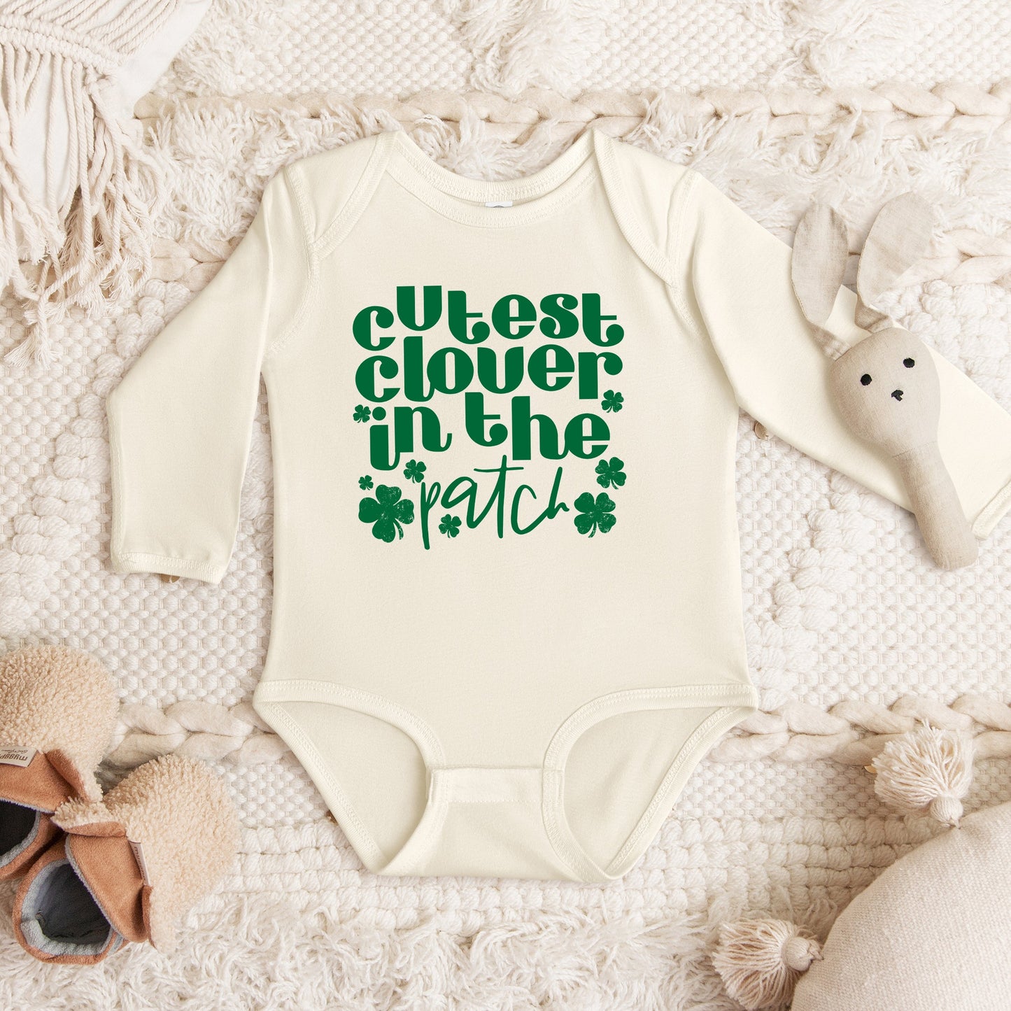 Cutest Clover In The Patch | Baby Graphic Long Sleeve Onesie