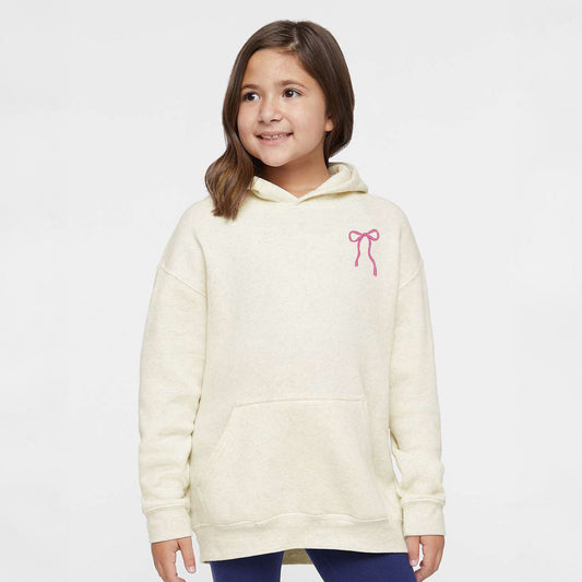 Embroidered Thin Bow | Youth Graphic Hoodie
