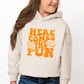 Here Comes The Fun Puff Print | Toddler Graphic Hoodie