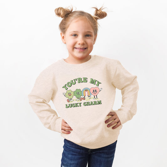 You're My Lucky Charm Clovers | Youth Ultra-Soft Graphic Sweatshirt