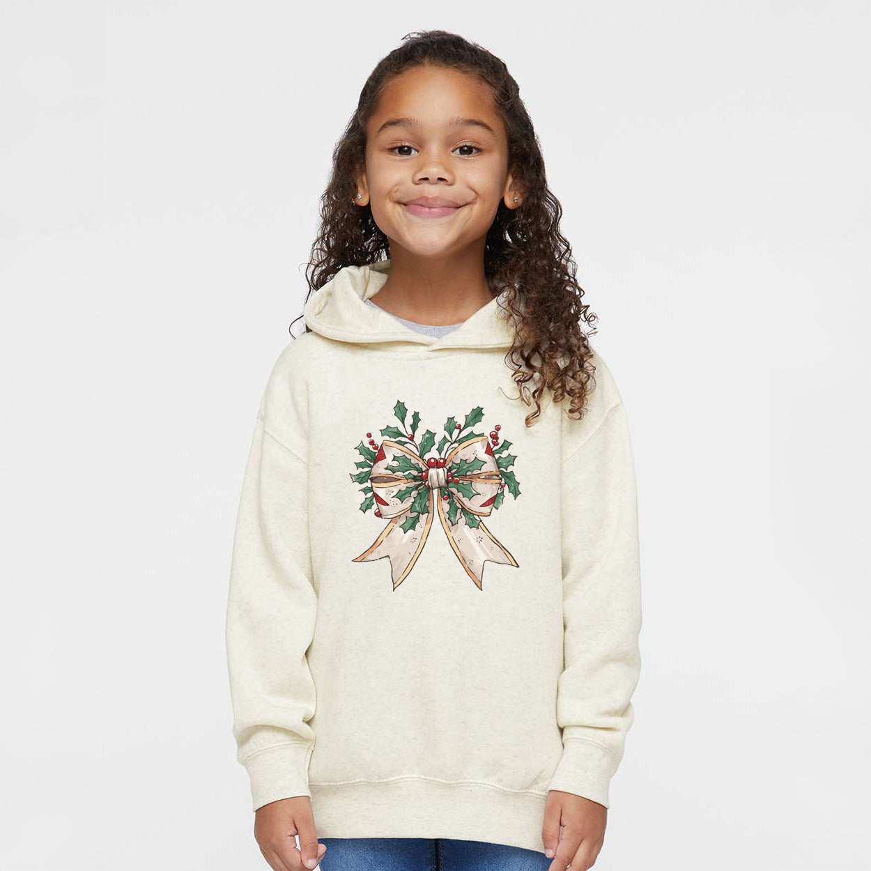 Holly Leaves Coquette | Toddler Graphic Hoodie